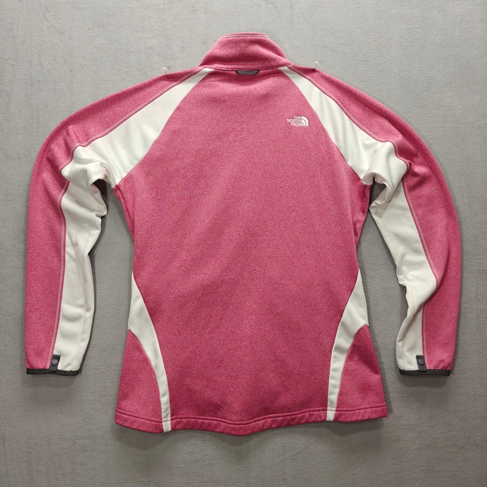 The North Face Pink Mock Neck Full Zip Sweatshirt Womens L Athleisure Gym Sporty - Picture 5 of 12